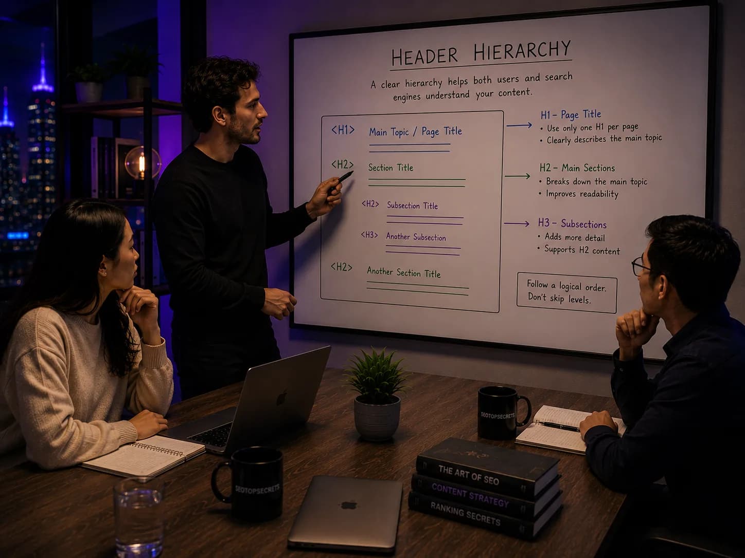 Header hierarchy
