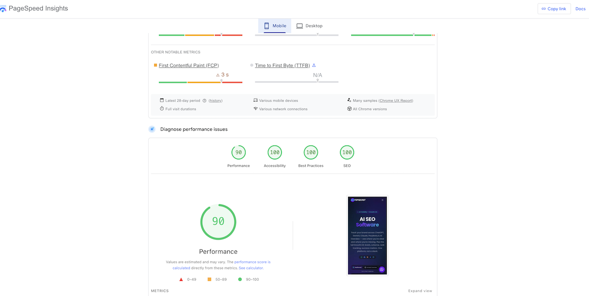 Page Speed Insights